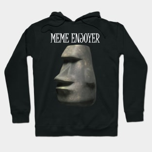 Meme Enjoyer Funny Moai Emoji Hoodie